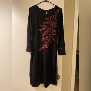 Lakshita Black Embroidered MIDI Dress